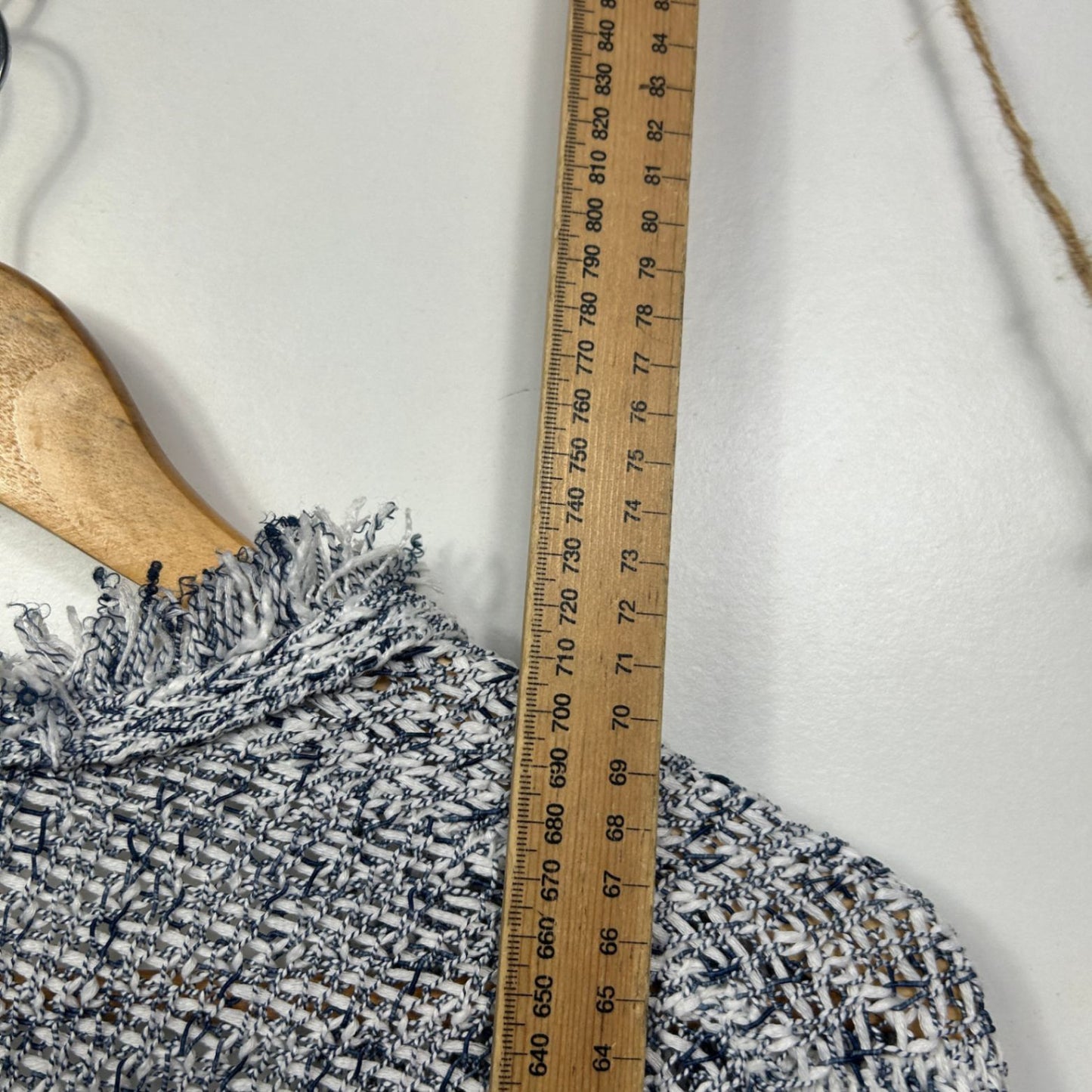 Millers Womens Blue White Textured Knit Cardigan Size 16 - 18