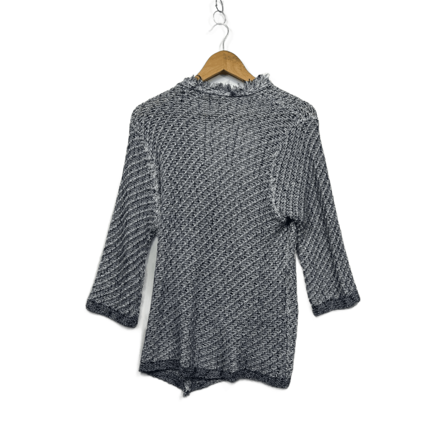 Millers Womens Blue White Textured Knit Cardigan Size 16 - 18