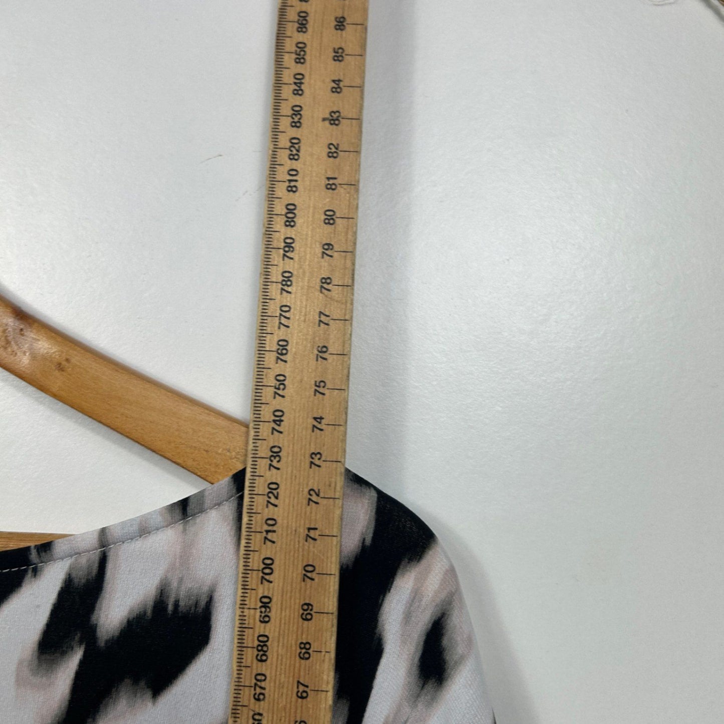 Autograph Black White Bell Long Sleeve Tunic Blouse Top Size 18