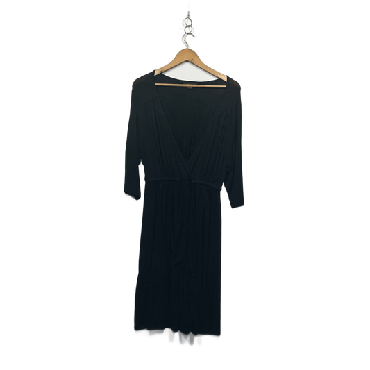 Intrigue Womens Black Long Sleeve Shift Dress Size XL