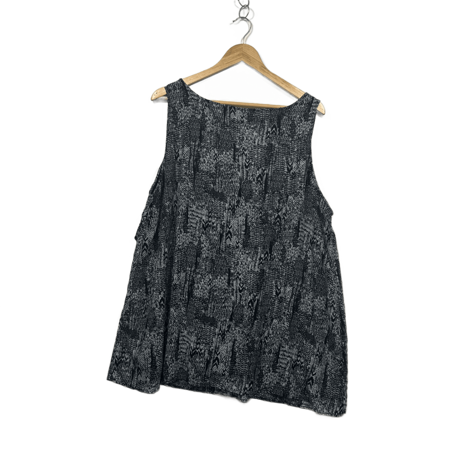 Autograph Black White Sleeveless Round Neck Top Blouse Size 18