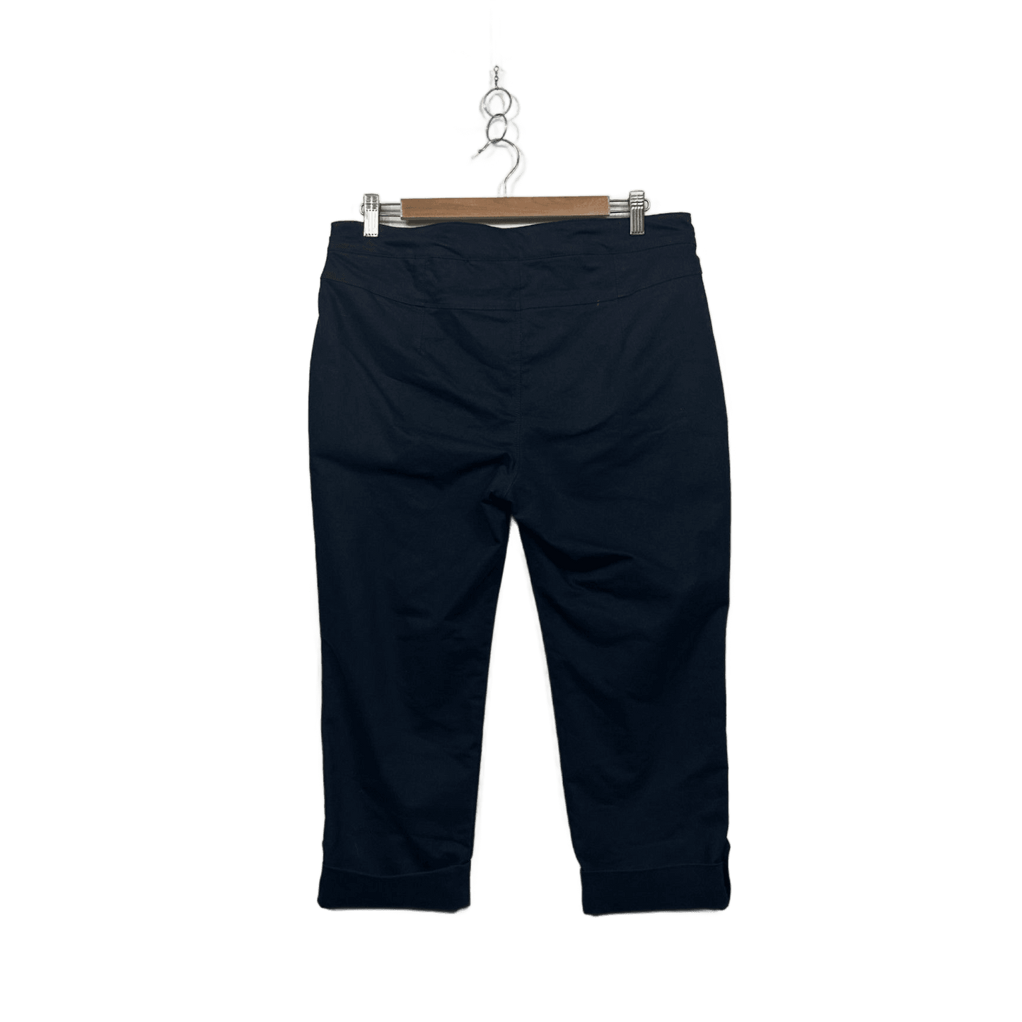 Capture Womens Navy Blue Cropped Chino Trousers Size 14