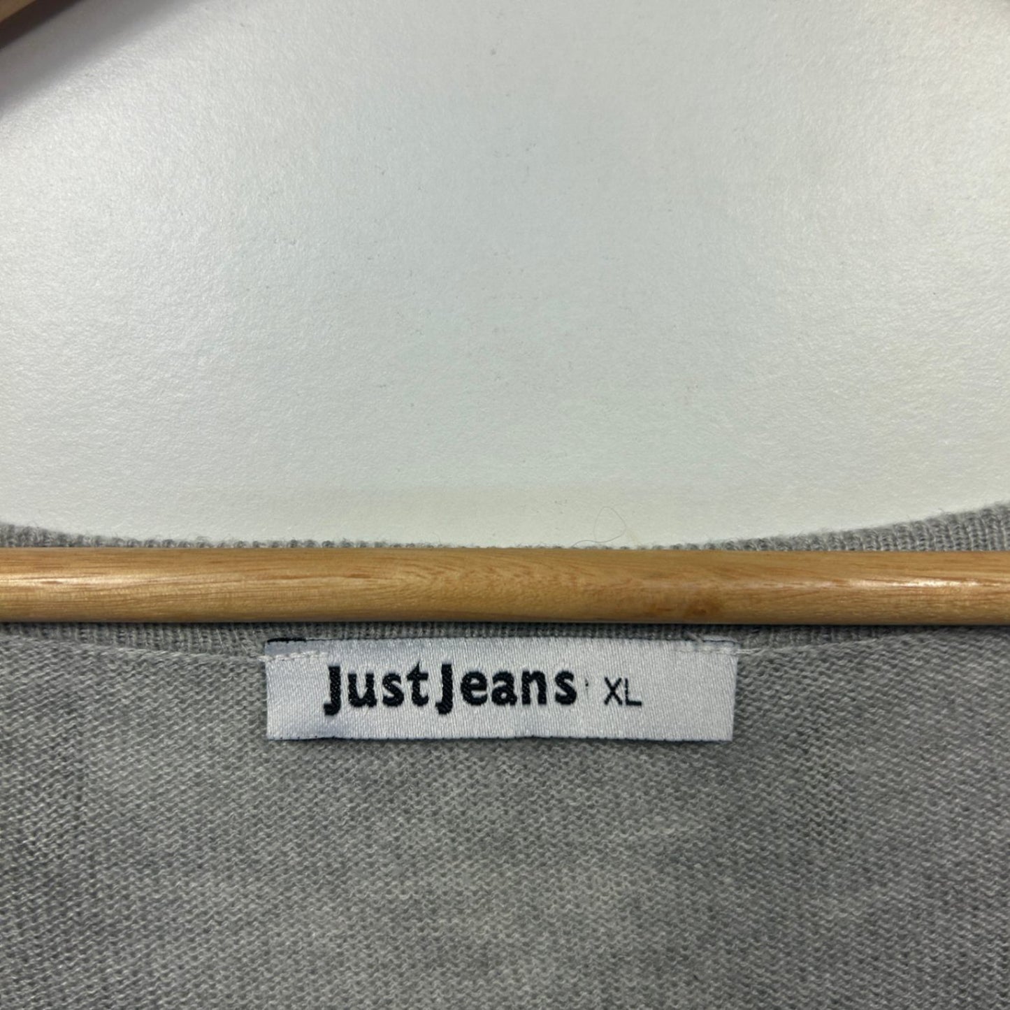 Just Jeans Grey Long Sleeve Scoop Neck Knit Top Jumper Size XL