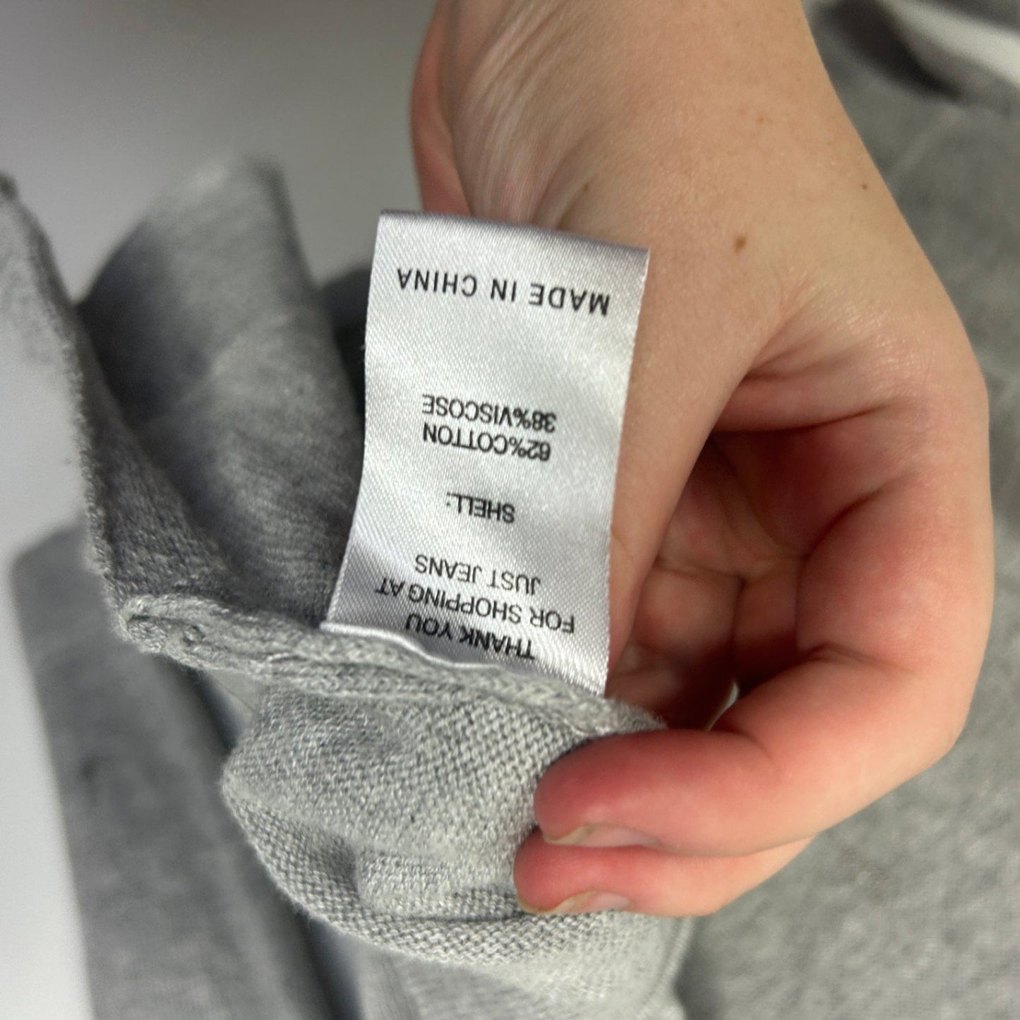 Just Jeans Grey Long Sleeve Scoop Neck Knit Top Jumper Size XL