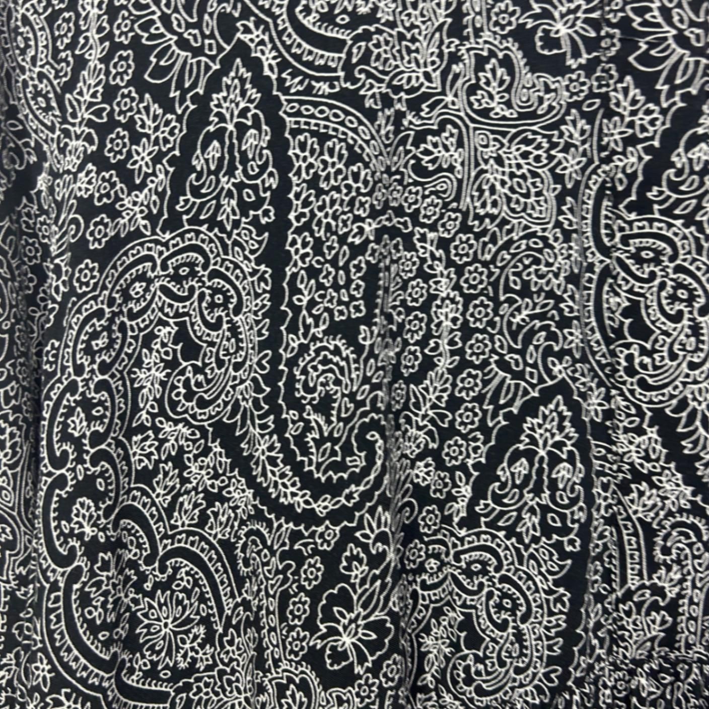 Sussan Black White Paisley Print Maxi Dress Size 14-16?