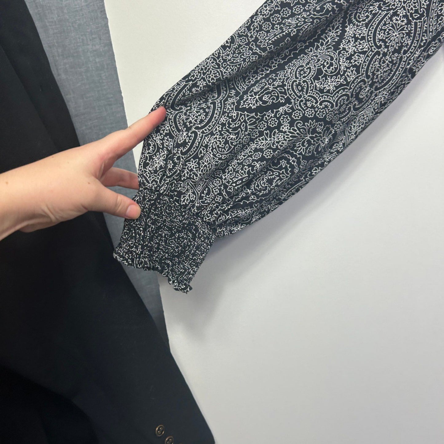 Sussan Black White Paisley Print Maxi Dress Size 14-16?