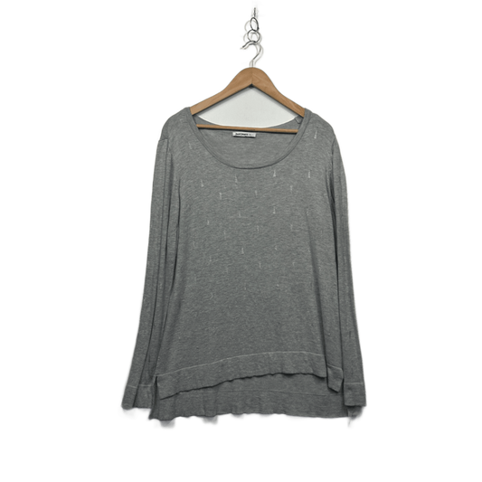 Just Jeans Grey Long Sleeve Scoop Neck Knit Top Jumper Size XL