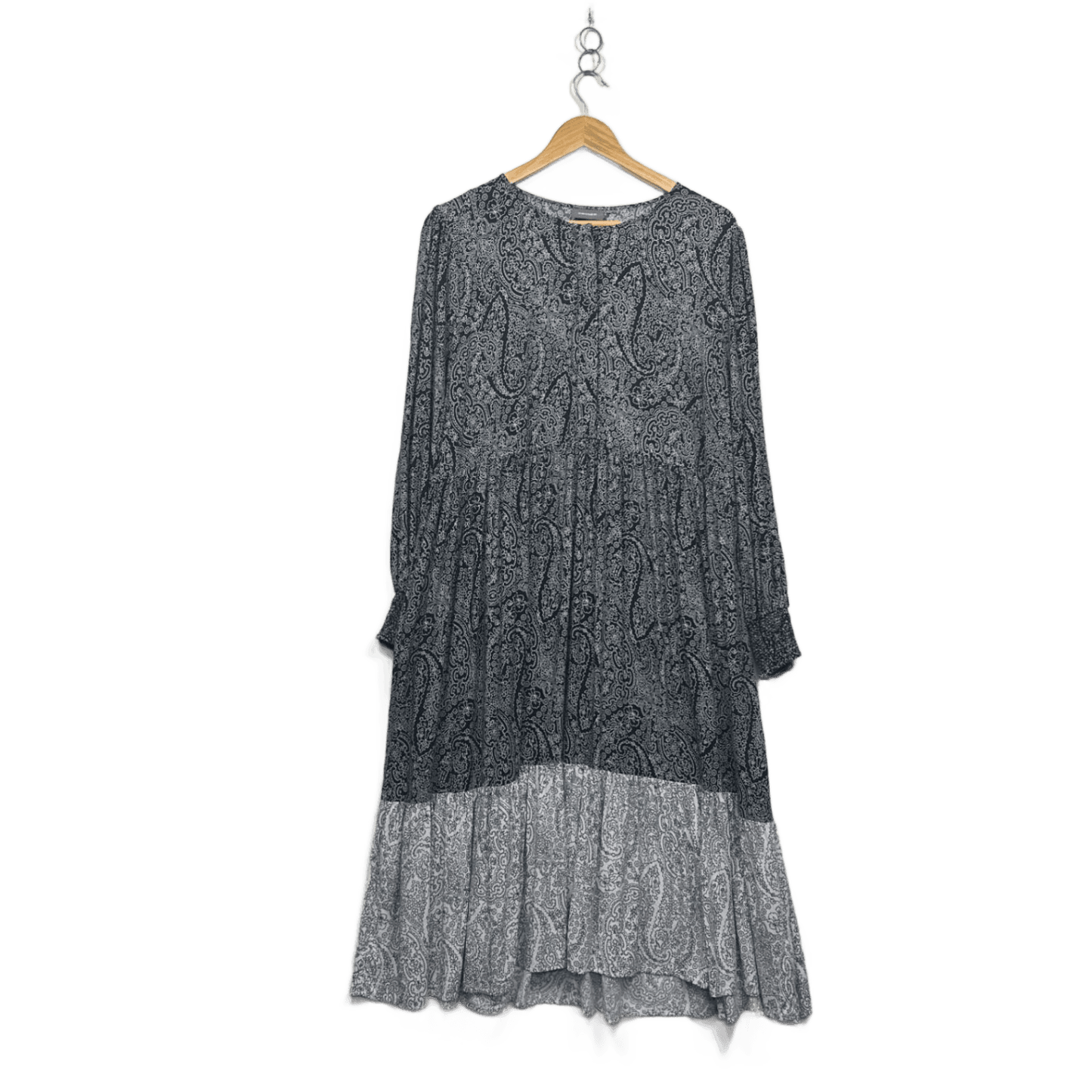 Sussan Black White Paisley Print Maxi Dress Size 14-16?