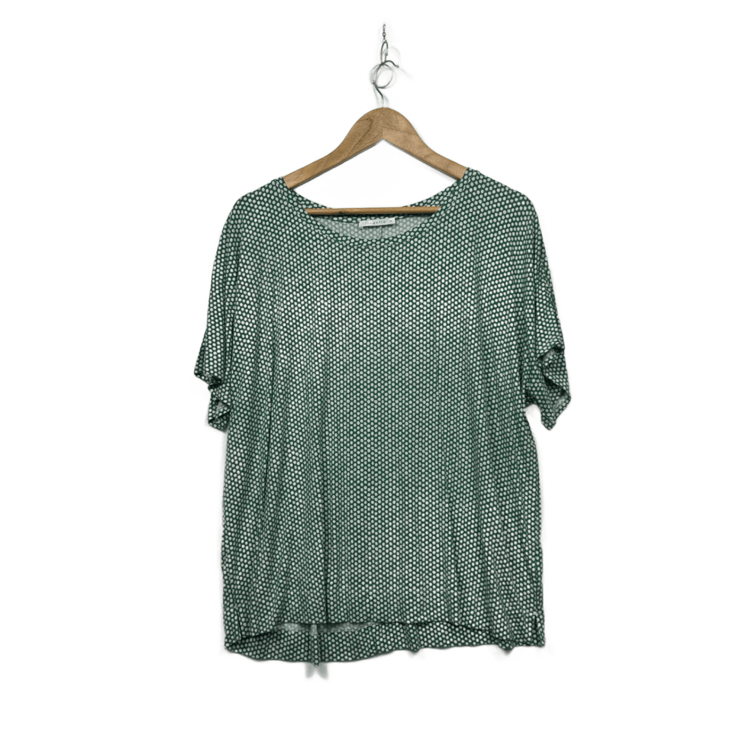 Regatta Womens Green Short Sleeve Crew Neck Polka Dot Casual Top Size 16