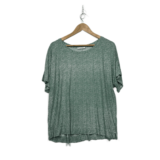 Regatta Womens Green Short Sleeve Crew Neck Polka Dot Casual Top Size 16