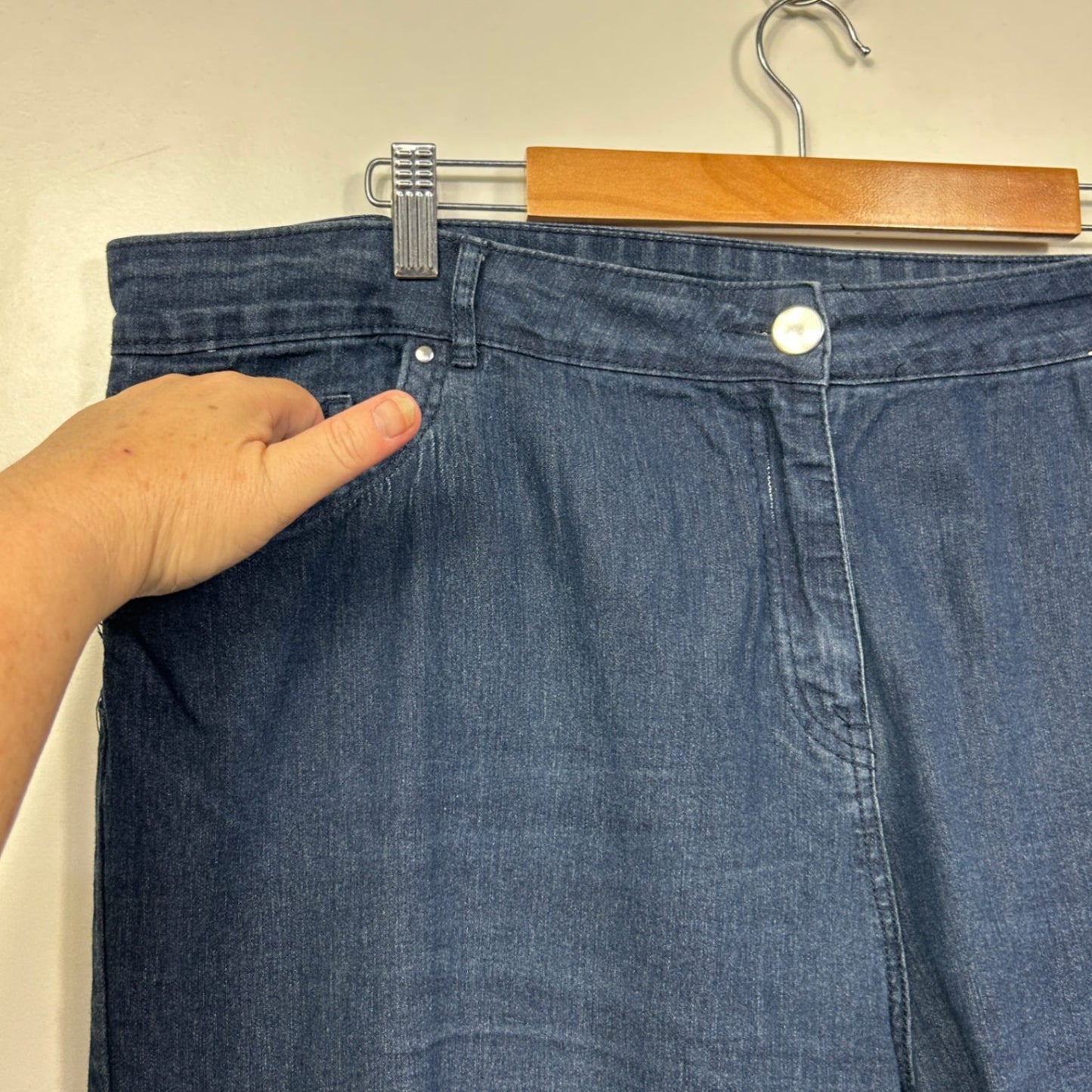 Millers Womens Blue Cotton Blend Denim Straight Jeans Size 22