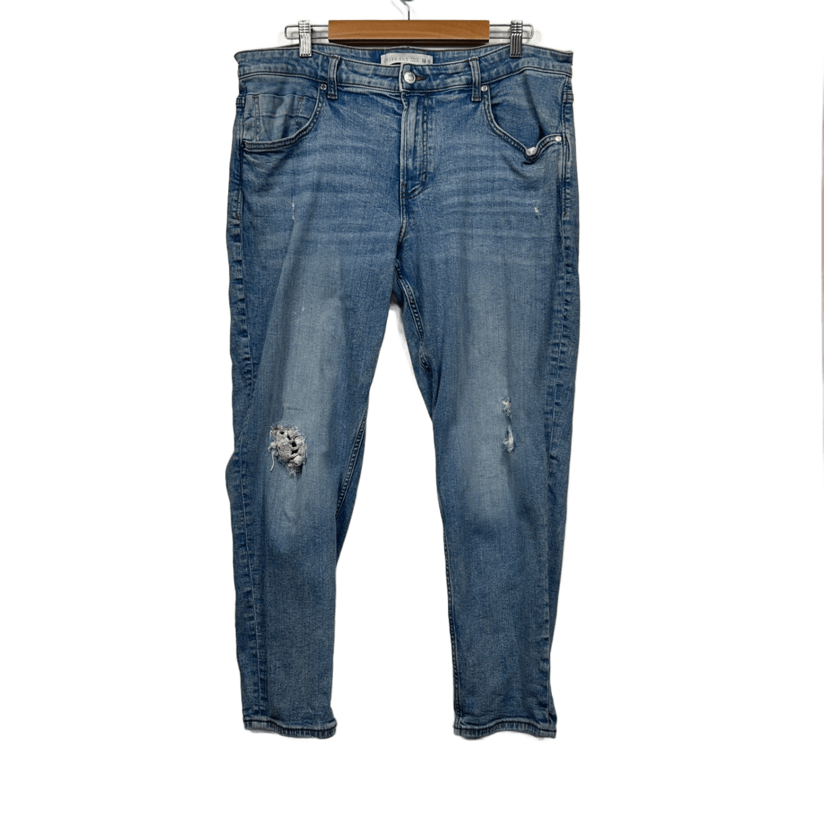 Target Girlfriend Womens Blue Girlfriend Ankle Length Jeans Size 18