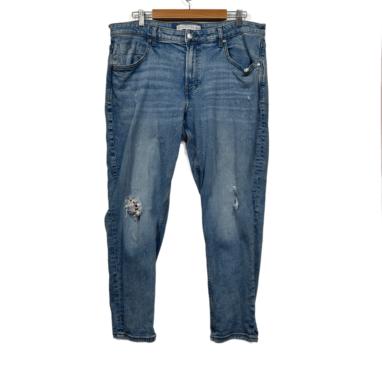 Target Girlfriend Womens Blue Girlfriend Ankle Length Jeans Size 18