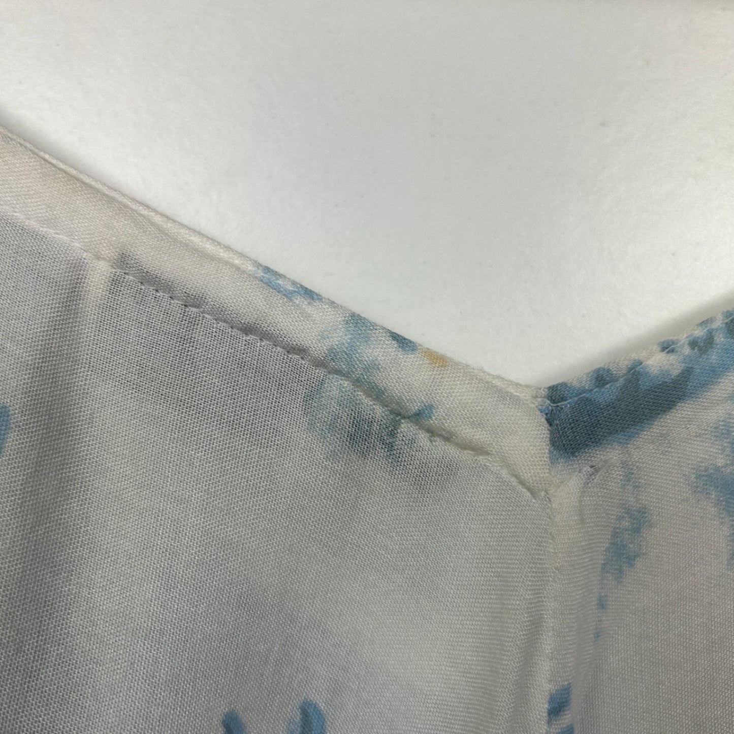 Tree Of Life Womens White Blue Tie-Dyek Kaftan Dress - One Size (faults)