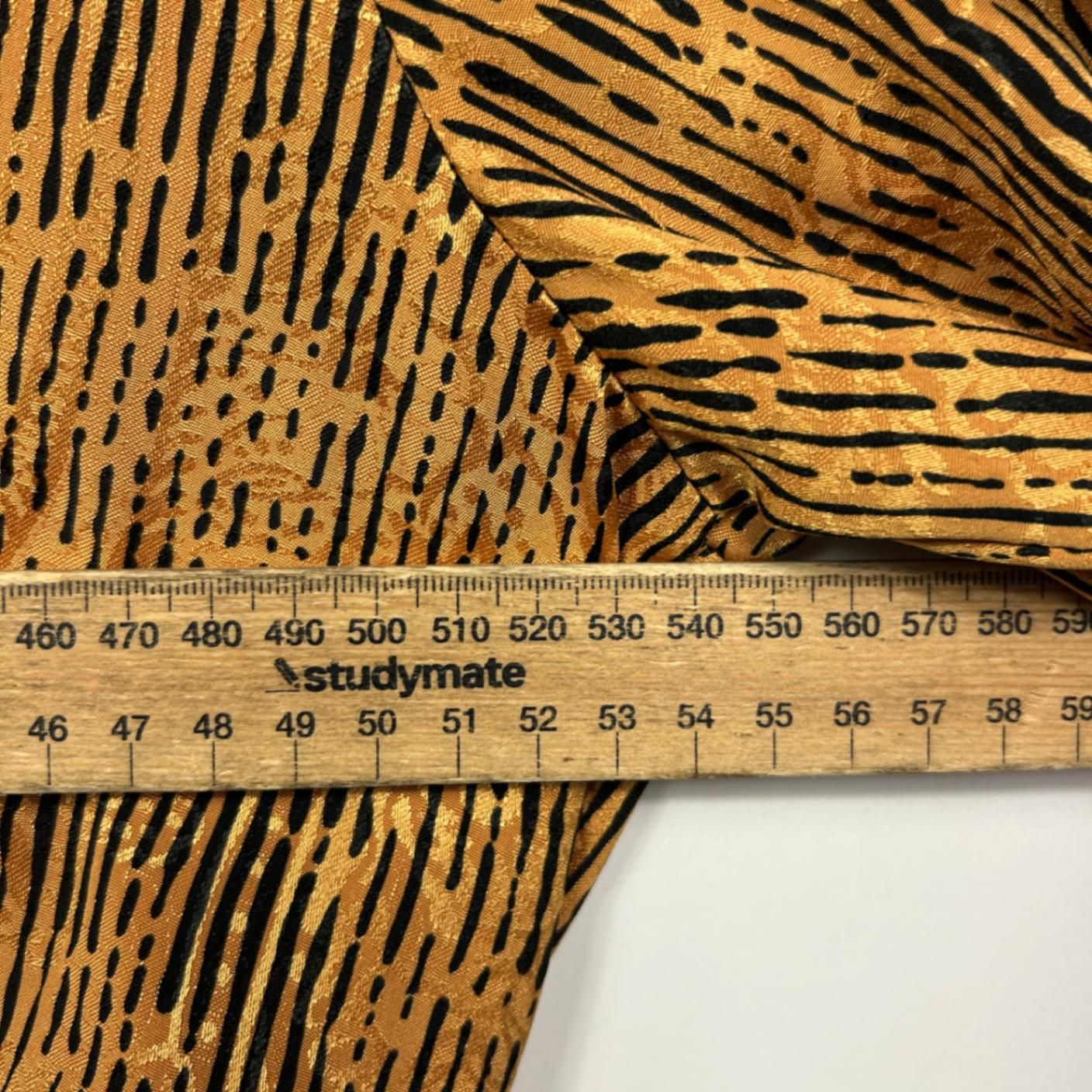 Vintage Regency Gold And Black Long Sleeve Animal Print Blouse Size 14