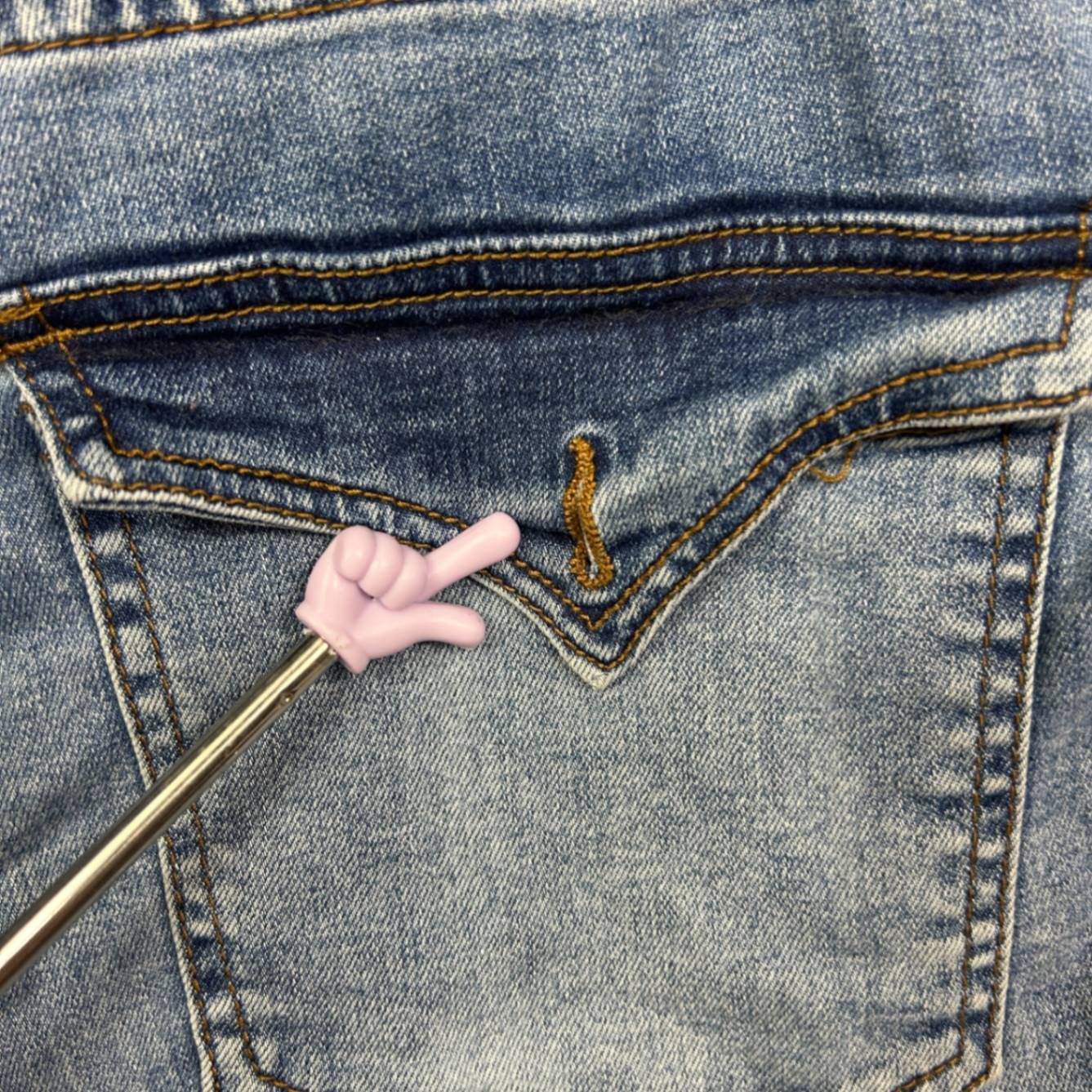 City Chic Denim Womens Blue Cotton Blend Jean Shorts Size 16