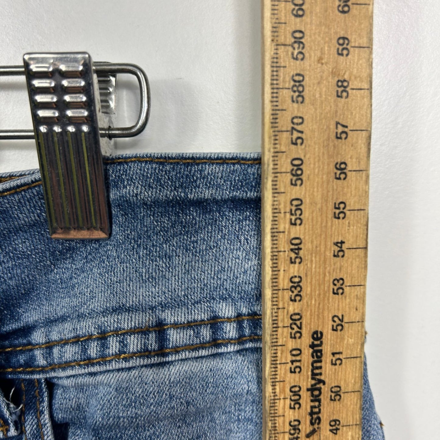 City Chic Denim Womens Blue Cotton Blend Jean Shorts Size 16