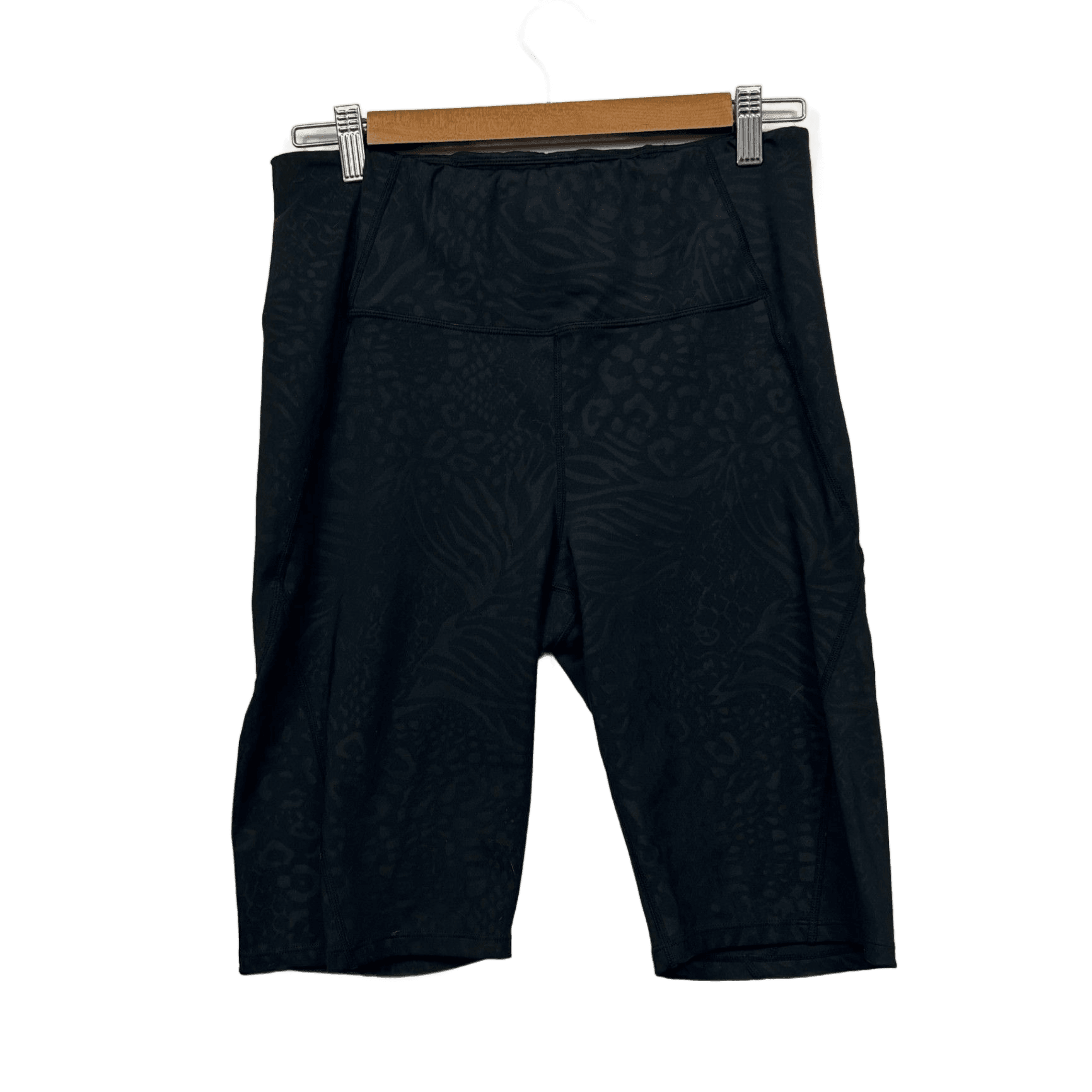 Rockwear  Black Patterned High-waist Active Shorts Size 16