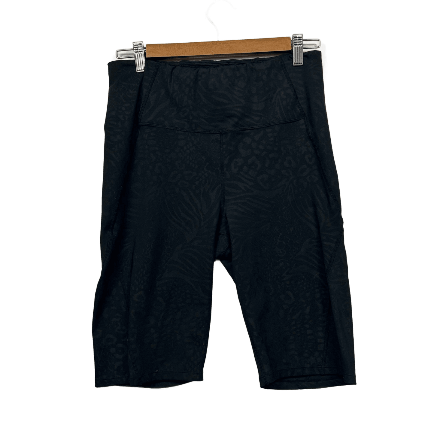 Rockwear  Black Patterned High-waist Active Shorts Size 16