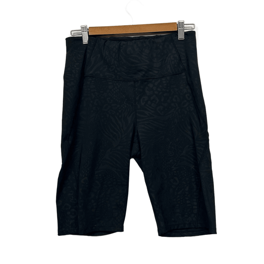 Rockwear  Black Patterned High-waist Active Shorts Size 16