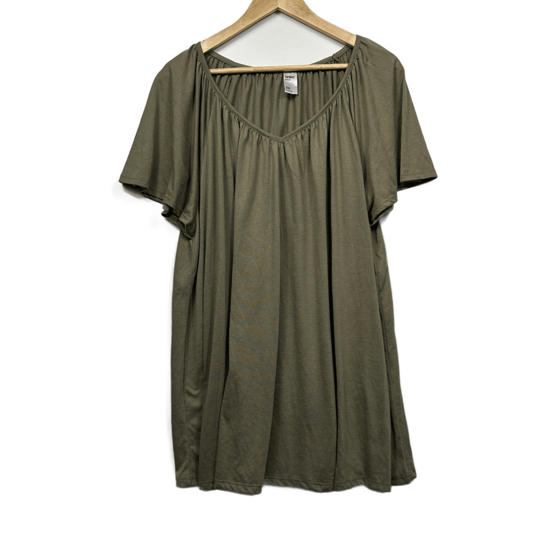 Anko Casual Khaki Green Top - Size 24