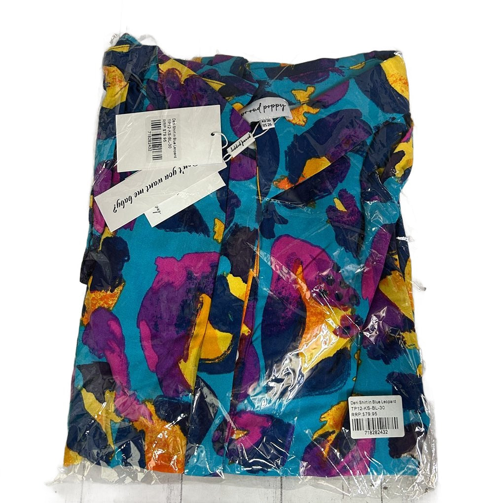 Proud Poppy Blue Leopard Shirt - Size 30