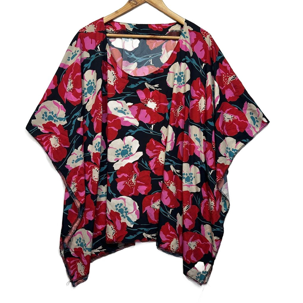 Red Floral Kaftan - One Size