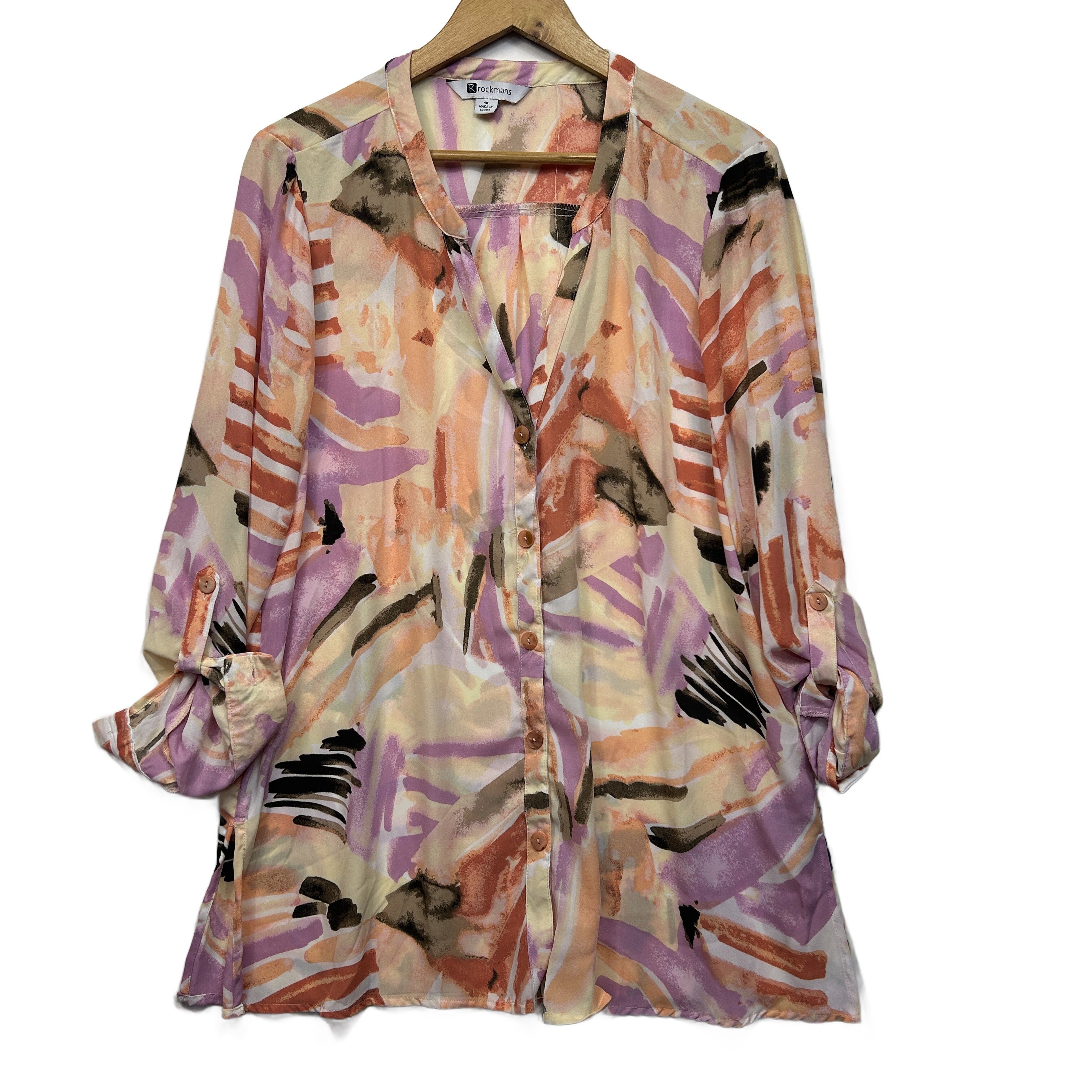 Rockmans Multicoloured Top - Size 18