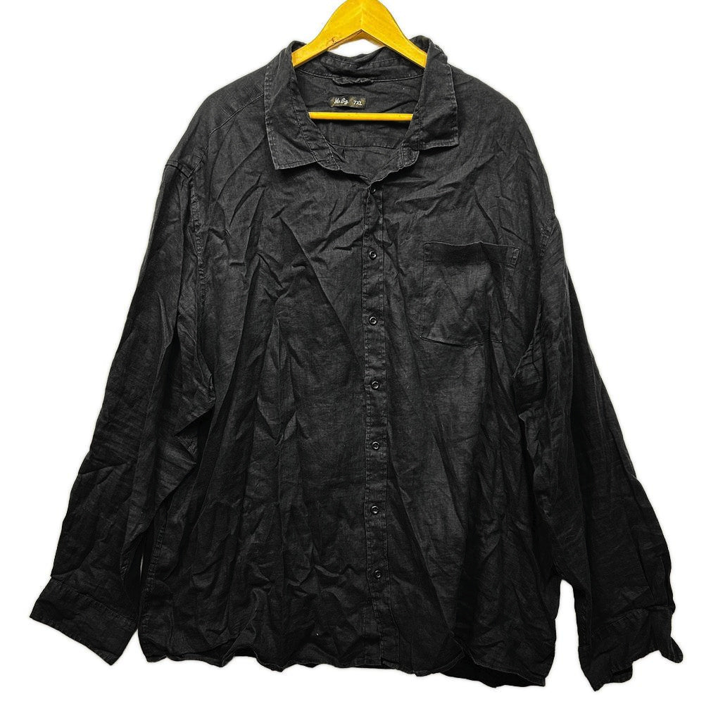 Mr Big Black Linen Shirt - Size 7XL