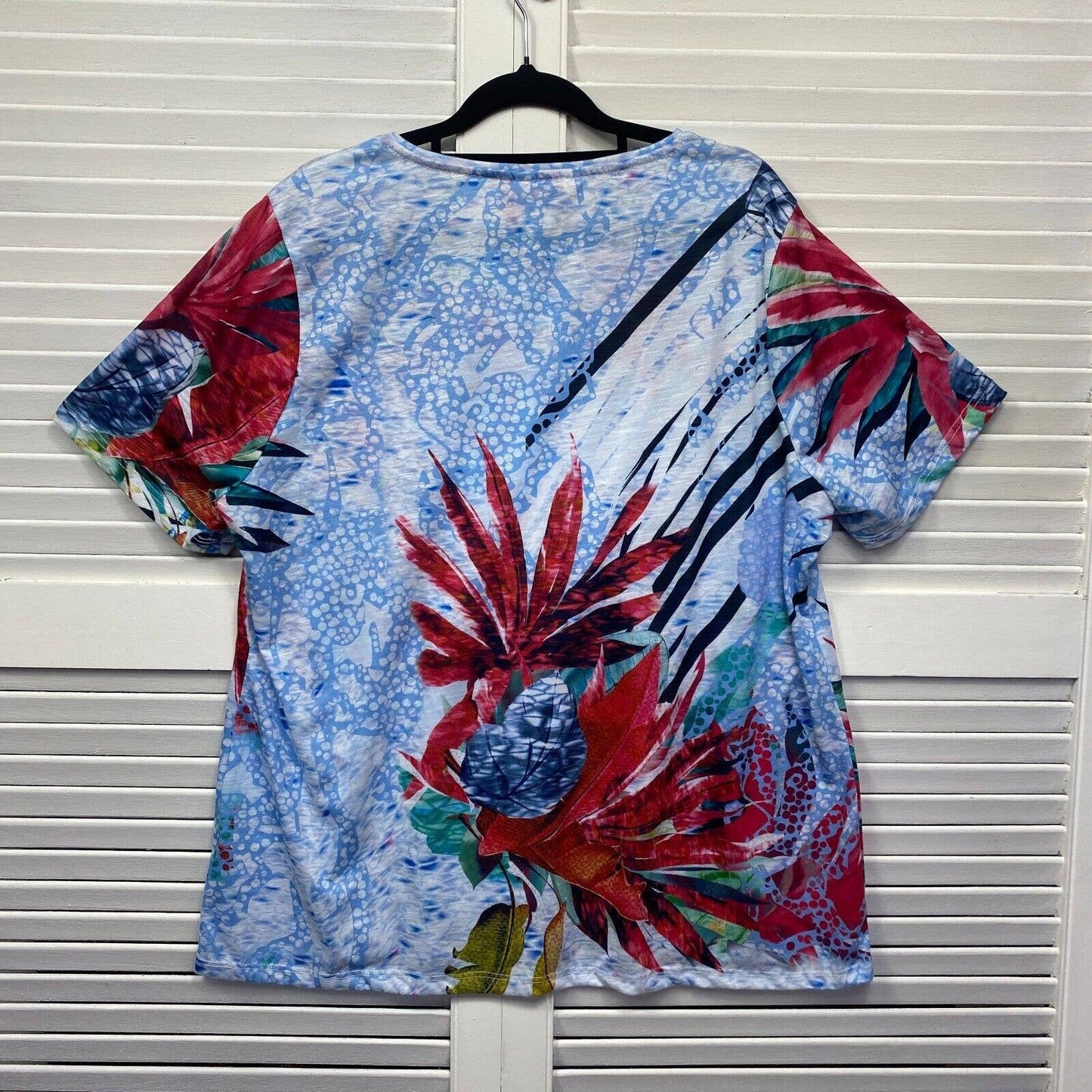 Millers Top Womens 20 Multicoloured Floral Short Sleeve Plus Size Casual