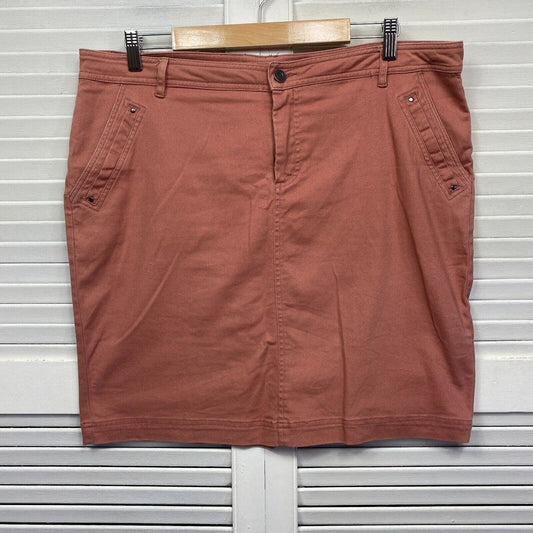 Katies Skirt  Size 16 Pencil Short Pockets Cotton Blend Preloved
