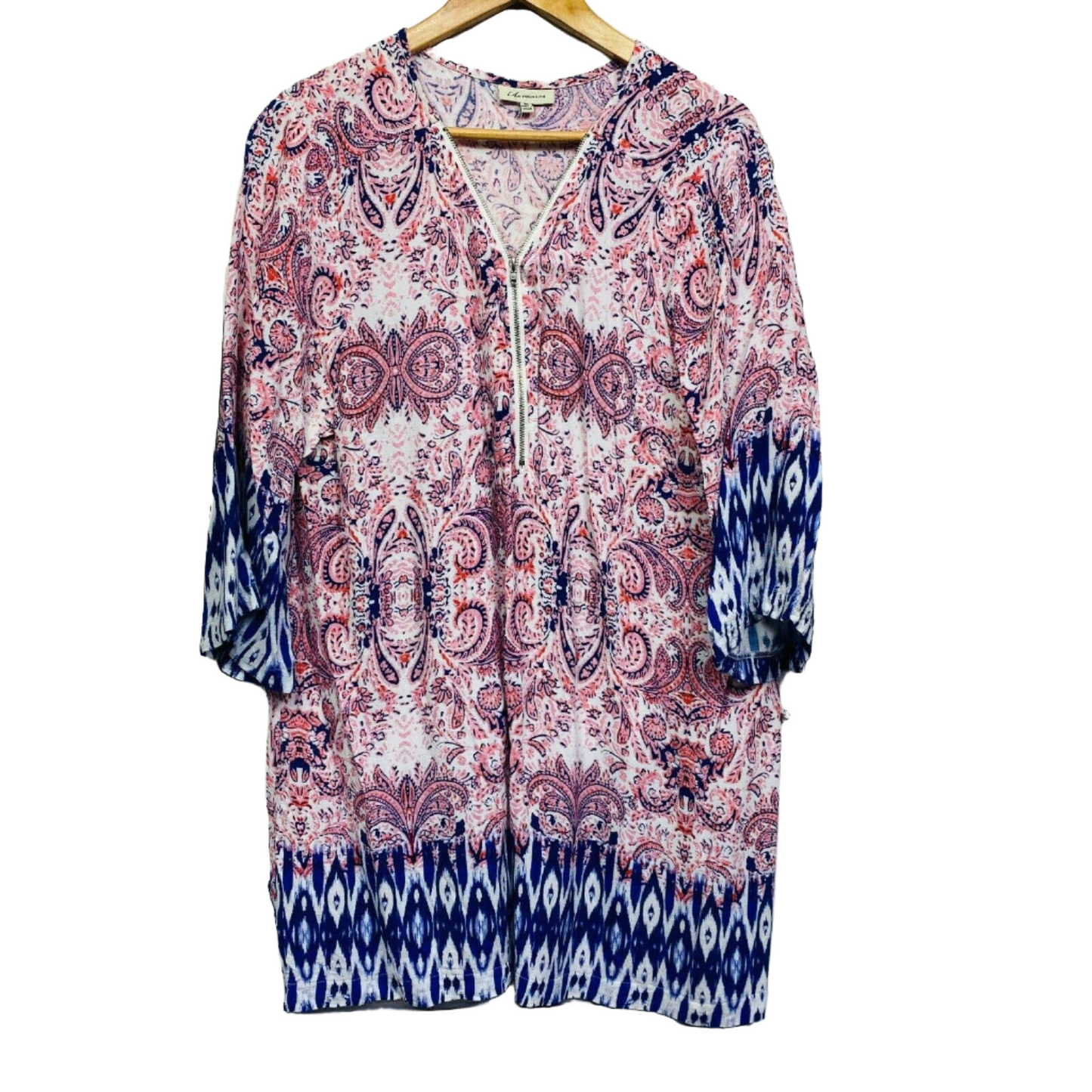 Autograph Top Womens 20 Plus Multicoloured Long Sleeve Longline Viscose Paisley