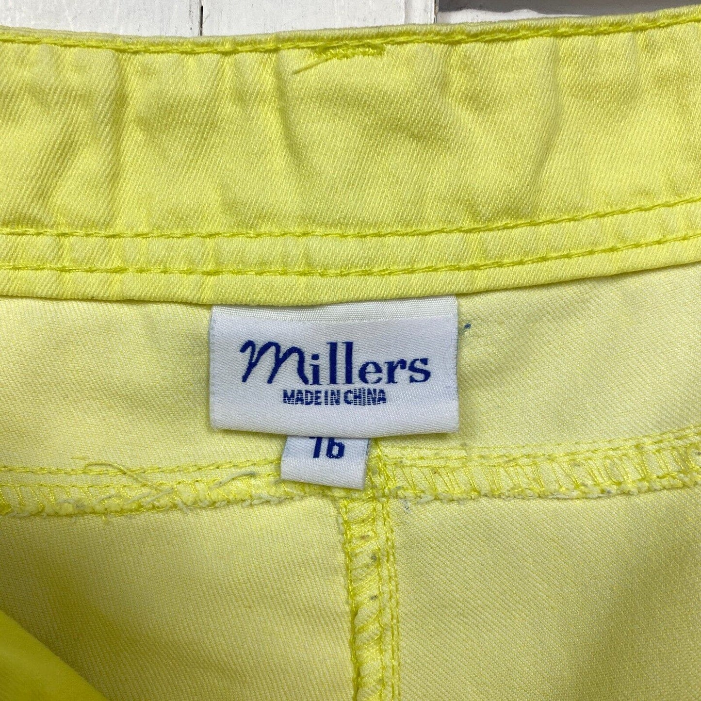 Millers Pant Size 16 Yellow Pockets Heavy Cotton Pedal Pusher Cropped