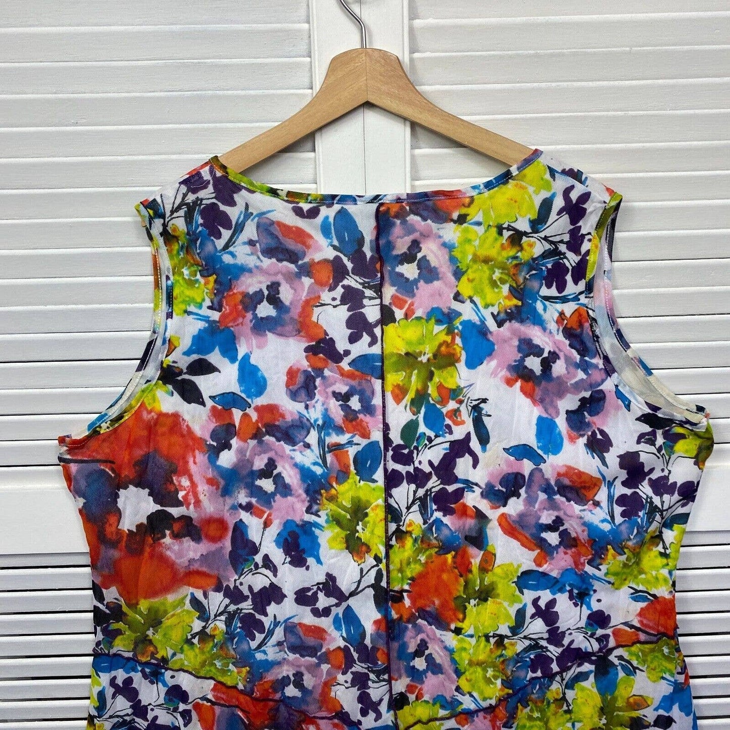 Taking Shape Top Womens 20 Large Plus Multicoloured Floral Sleeveless Layered