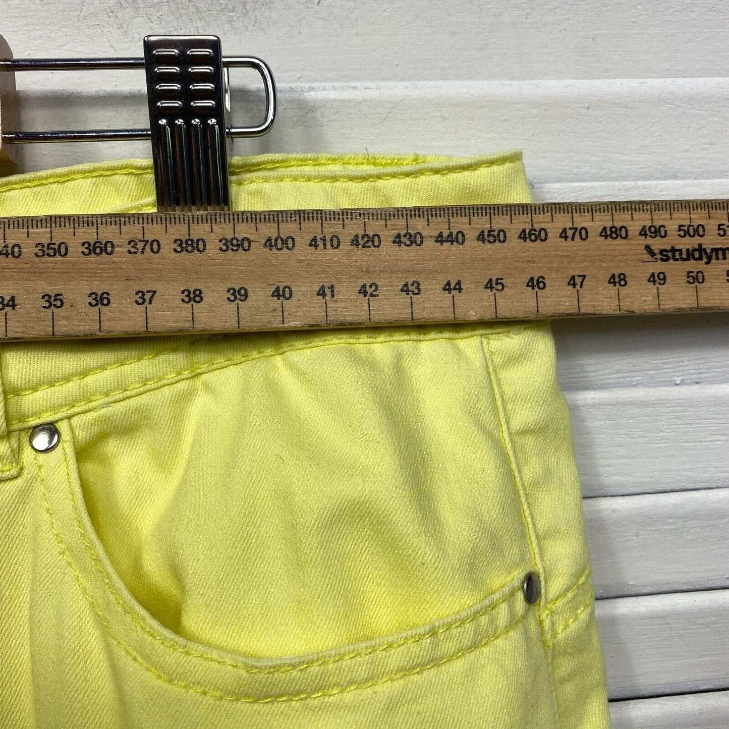 Millers Pant Size 16 Yellow Pockets Heavy Cotton Pedal Pusher Cropped