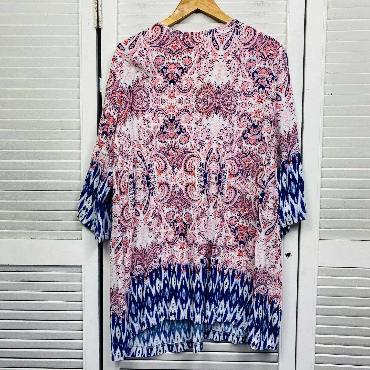 Autograph Top Womens 20 Plus Multicoloured Long Sleeve Longline Viscose Paisley