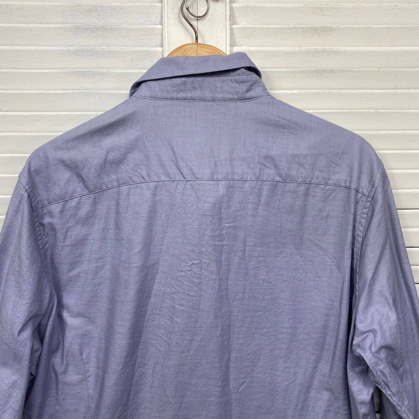 Johnny Bigg Shirt Mens 2XL Plus Blue Long Sleeve 100% Cotton Big & Tall Preloved