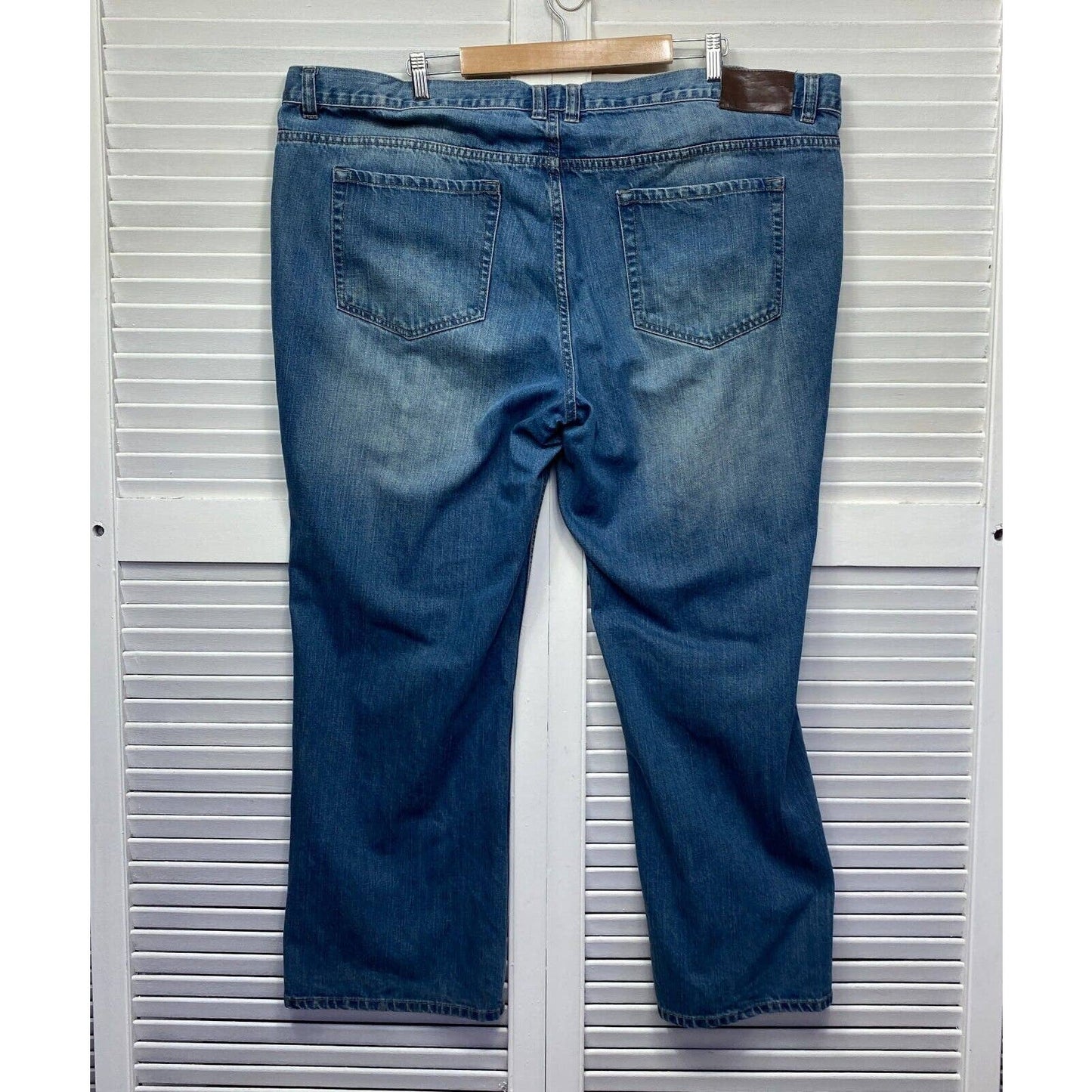 Mr Big Jeans Mens Big & Tall W 48 L 32 Bootcut Blue Pockets Zip Fly