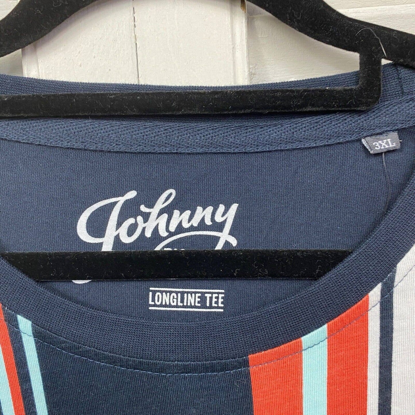 Johnny Bigg Tshirt Mens 3XL Plus Navy Longline Tee Short Sleeve Preloved