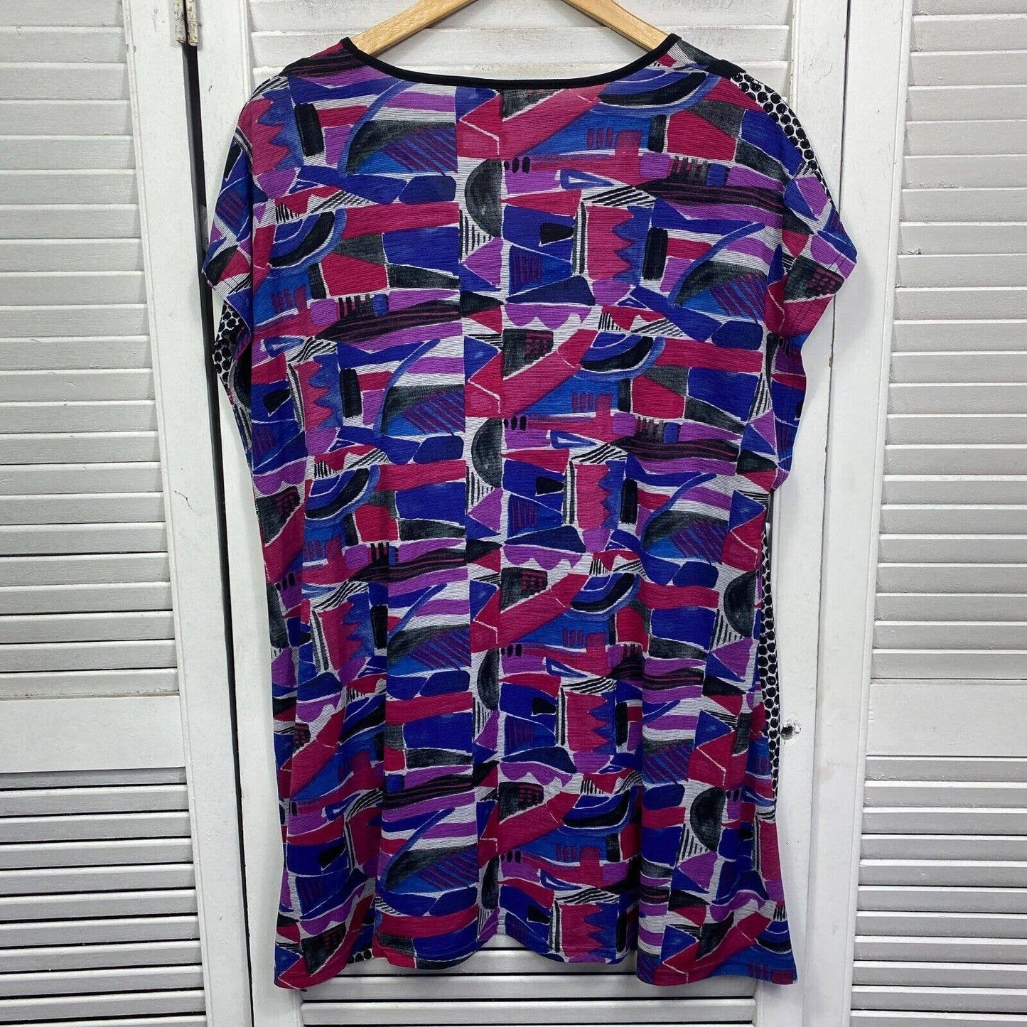 Taking Shape TS Tunic Top Plus Size 16 Small Multicoloured Short Sleeve Ladies