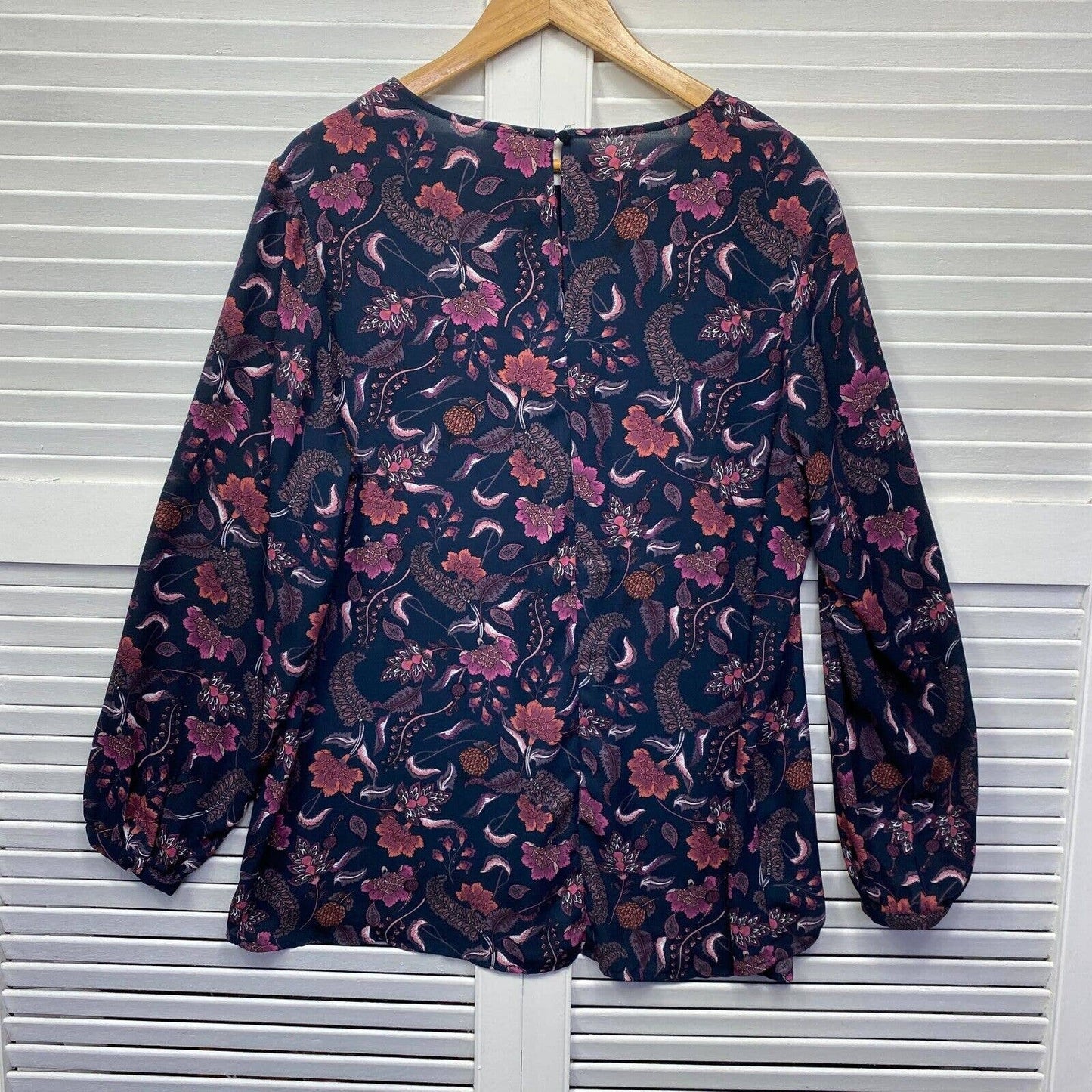 Anko Top Womens 18 Multicoloured Floral Long Sleeve Plus Size