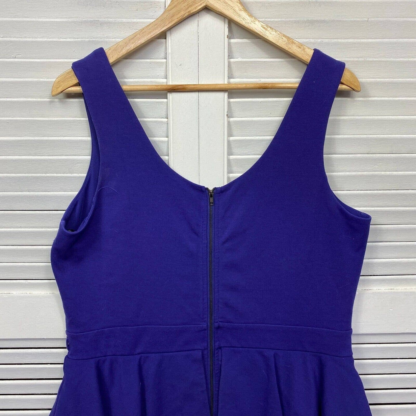 City Chic Dress 16 Plus Small Purple Peplum Sleeveless Pencil Knee Length