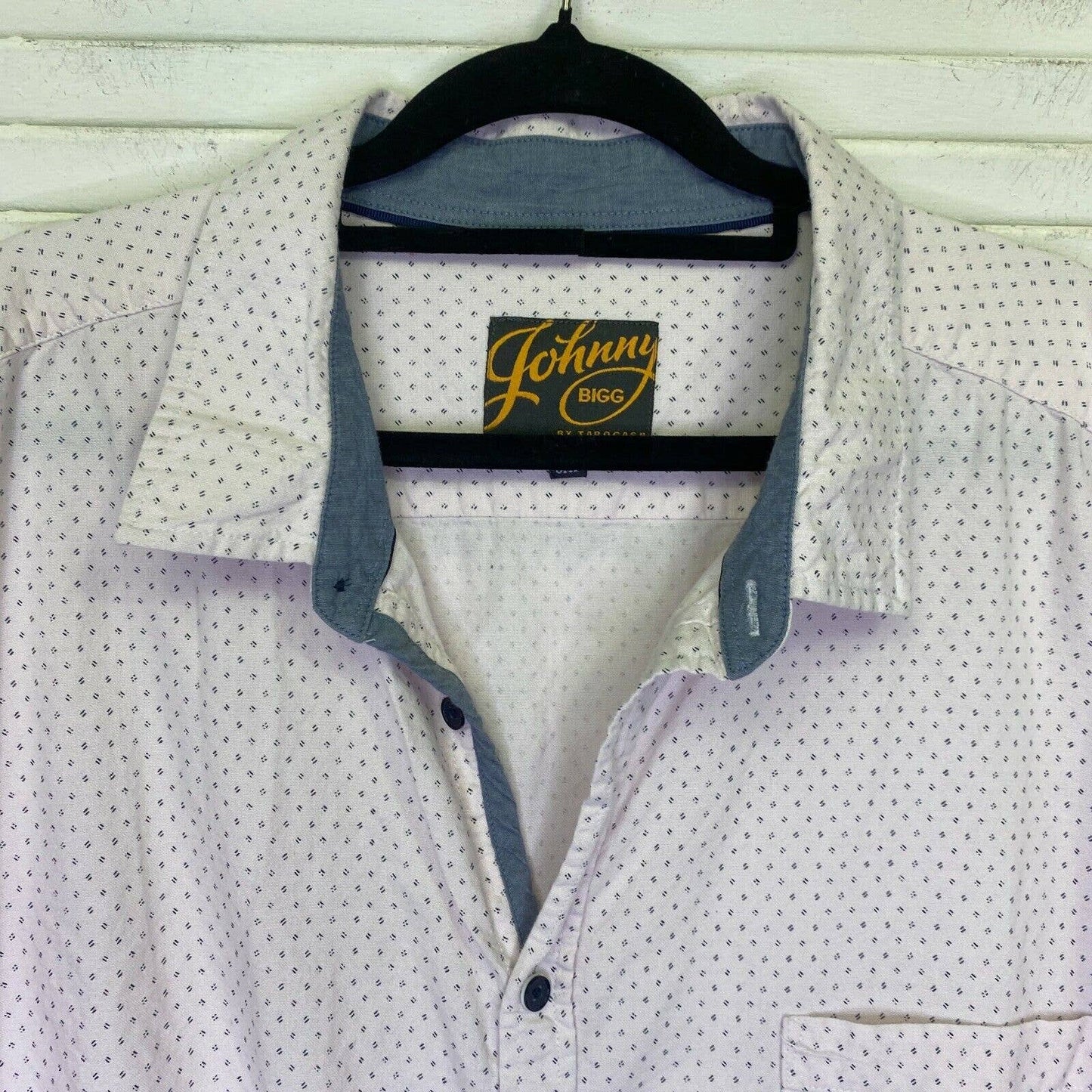 Johnny Bigg Shirt Mens 3XL White Short Sleeve Button Up 100% Cotton Big & Tall