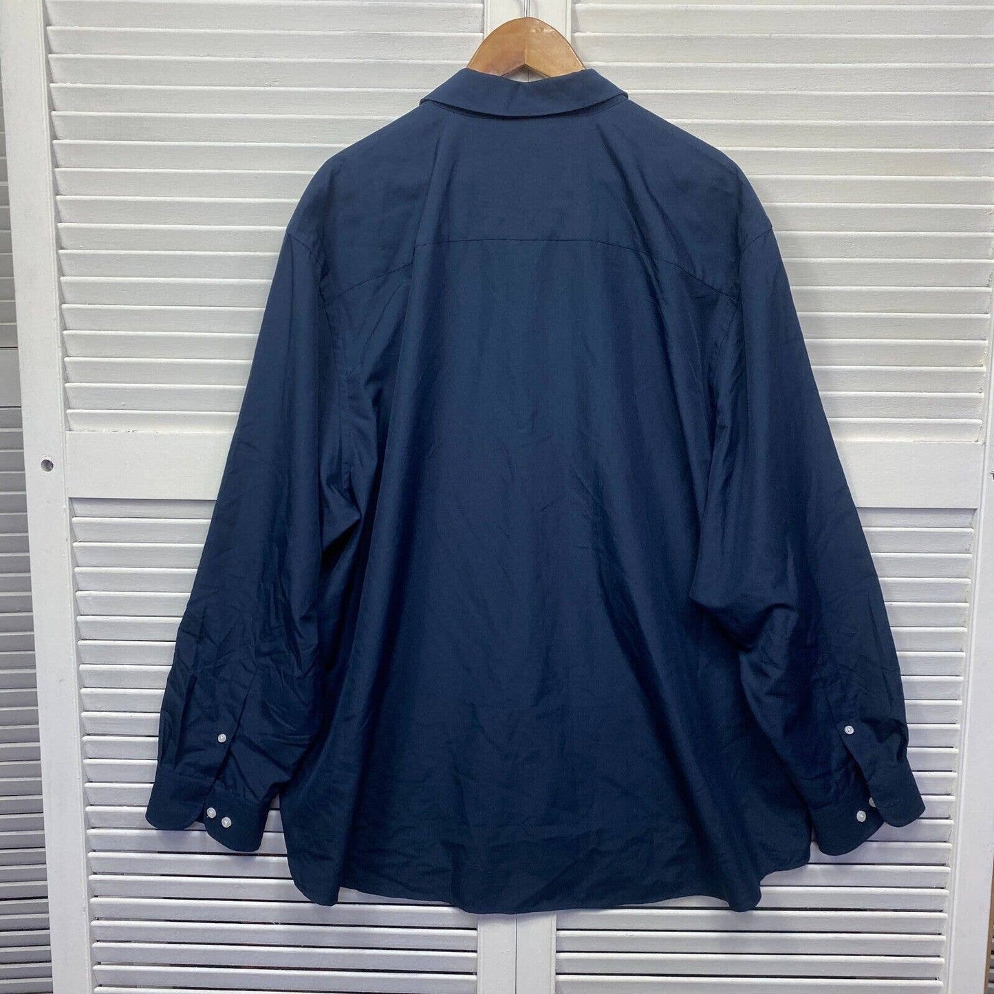 DBK Shirt Mens 6XL Navy Blue Button Up Long Sleeve Big & Tall Plus Size