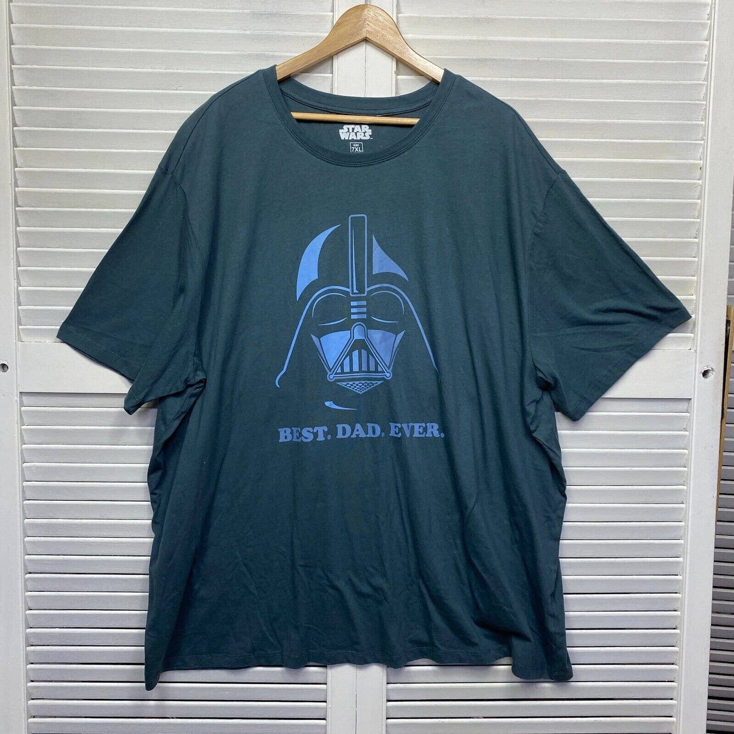 Star Wars Tshirt Mens Best Dad Ever Fathers Day 7XL Green Darth Vadar