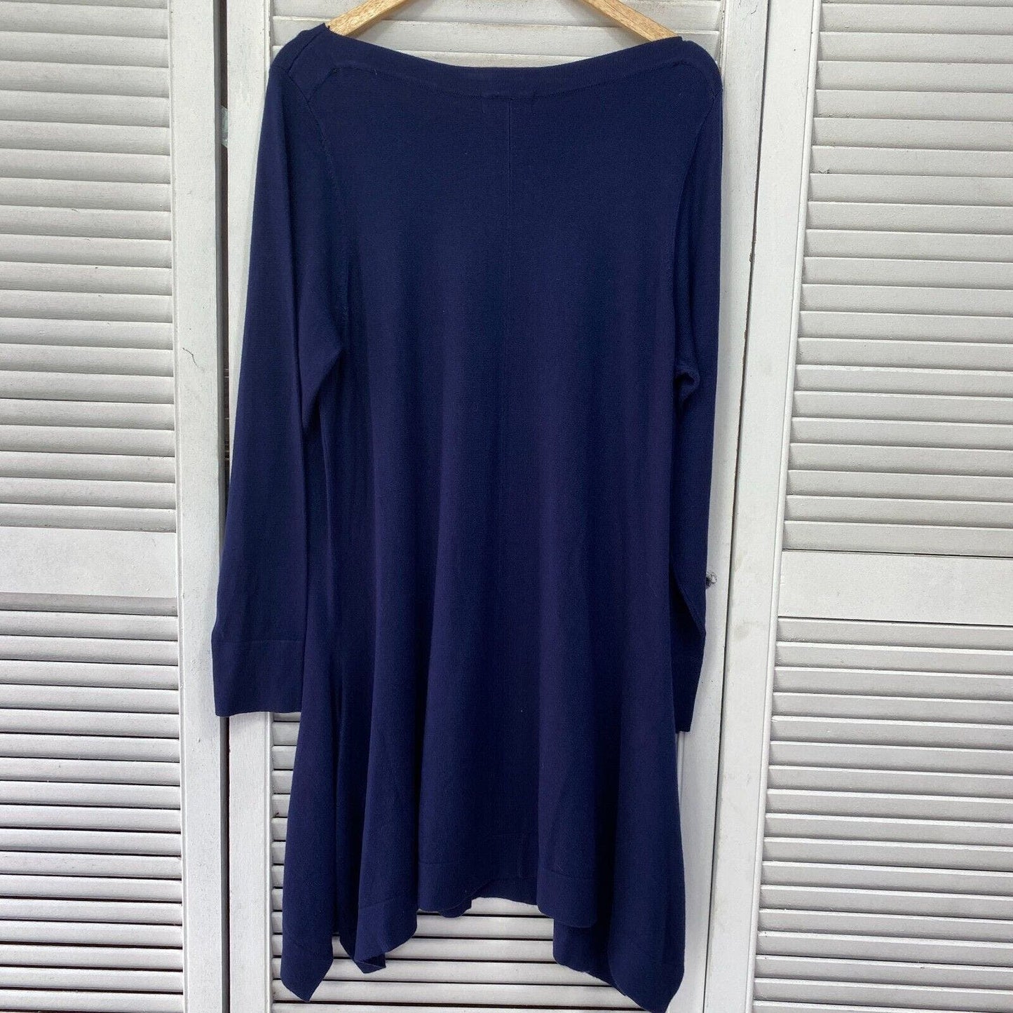 beme Jumper 14 16 Plus Navy Tunic Long Sleeve New