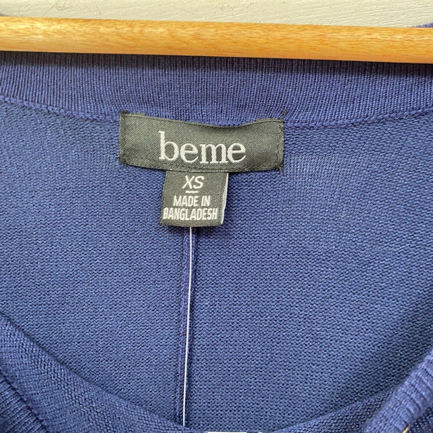 beme Jumper 14 16 Plus Navy Tunic Long Sleeve New