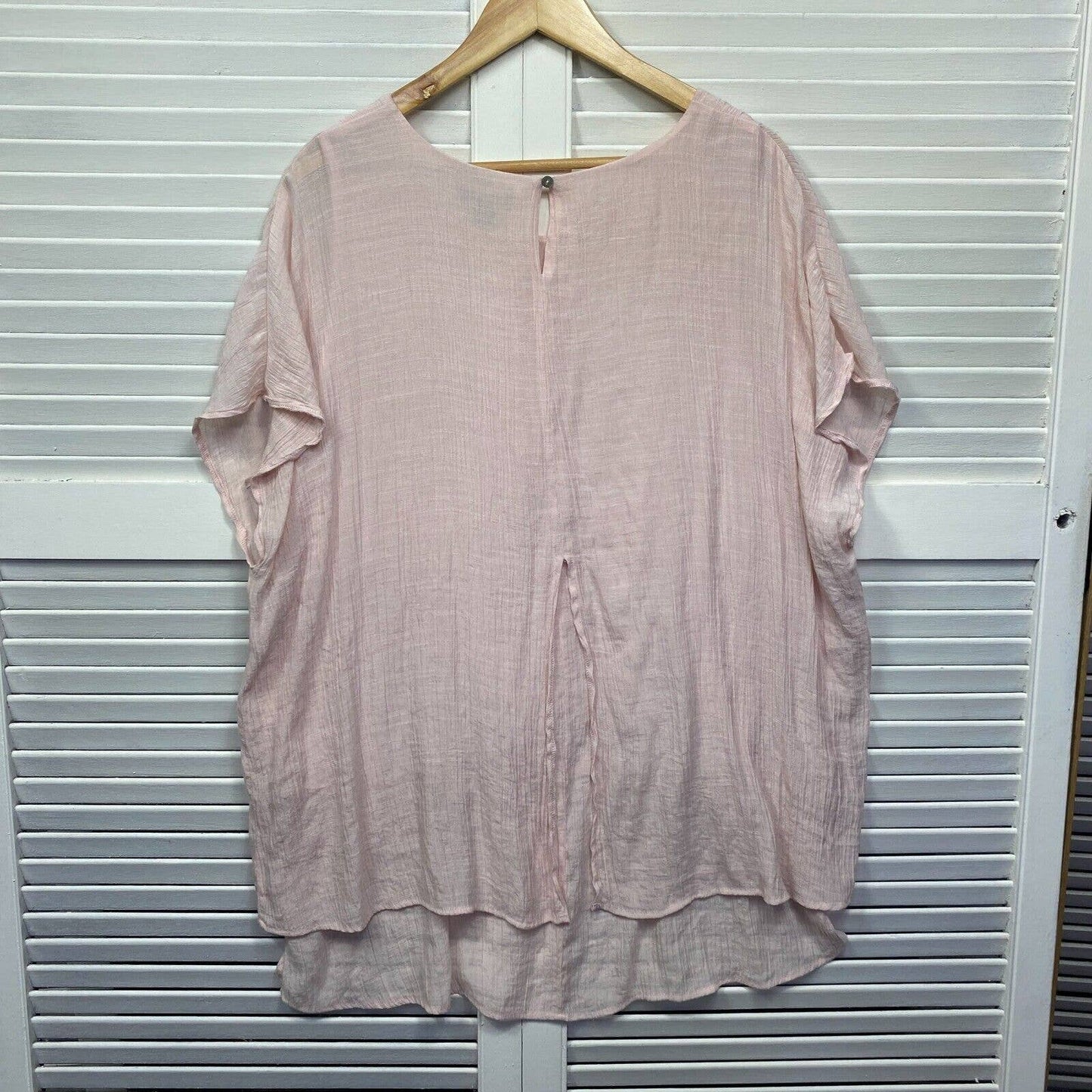 Autograph Top Womens 18 Pink Short Sleeve Plus Size Viscose Layered