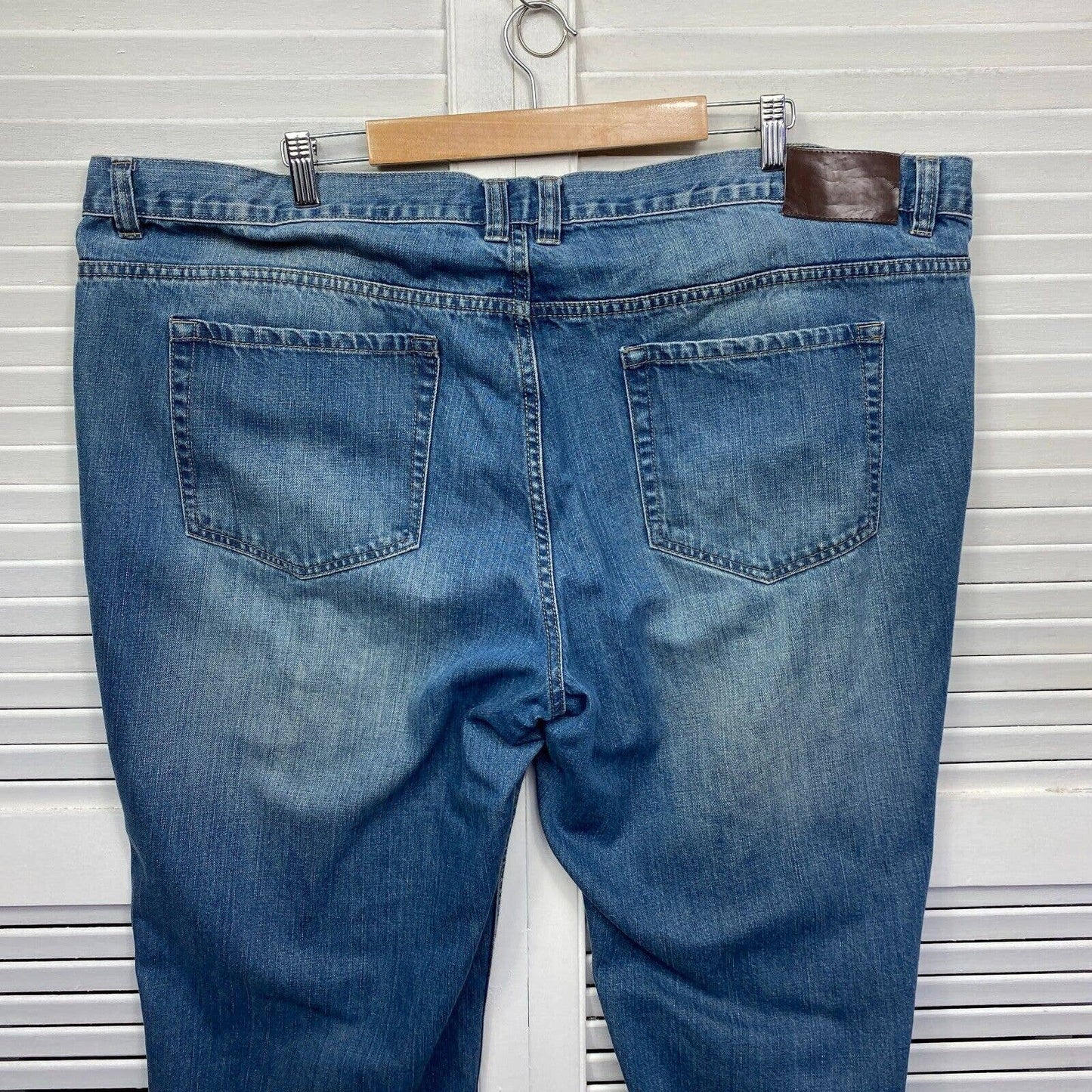 Mr Big Jeans Mens Big & Tall W 48 L 32 Bootcut Blue Pockets Zip Fly