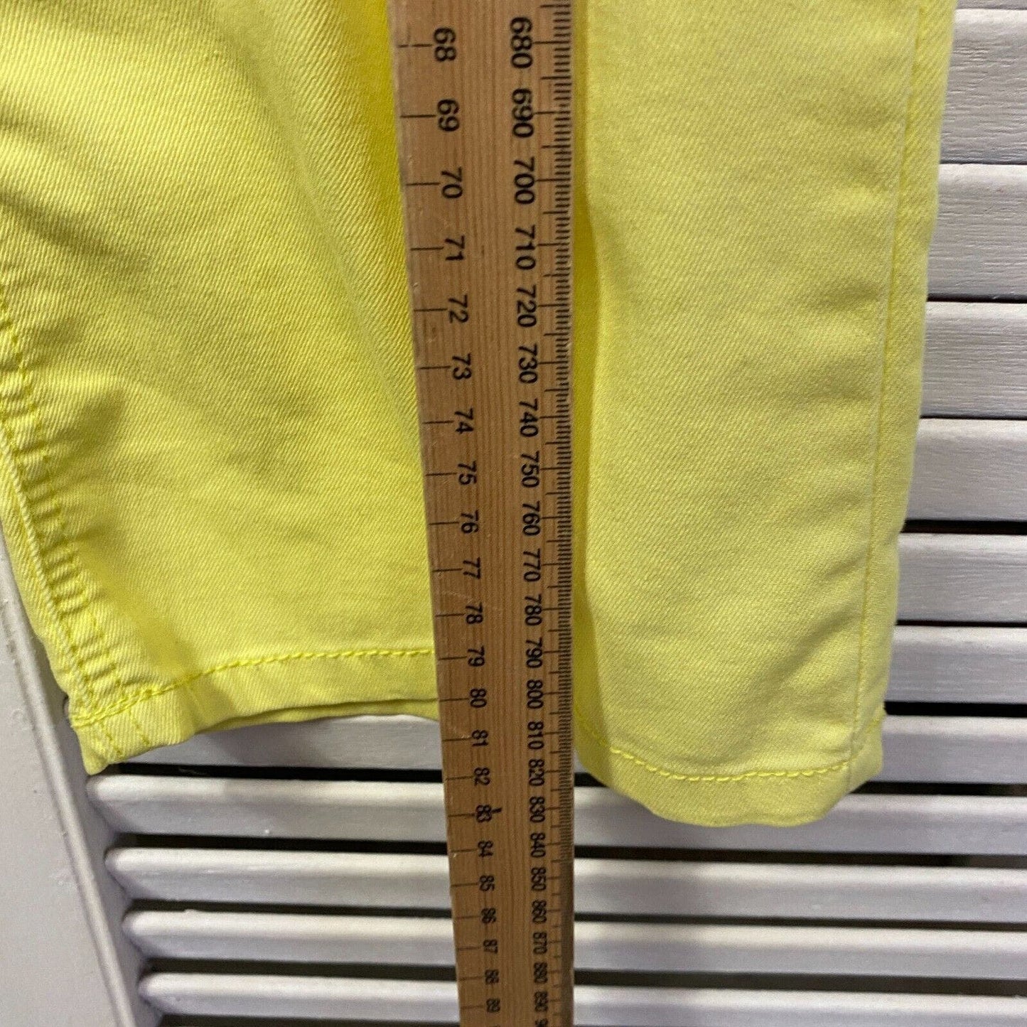 Millers Pant Size 16 Yellow Pockets Heavy Cotton Pedal Pusher Cropped